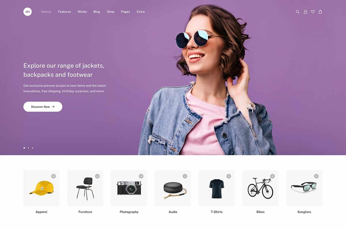 demo homepage Shop Retail Uncode 2023 by Hargesand